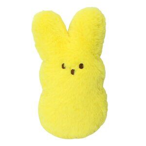 Peeps Bunny Yellow Just Born Plush Stuffed Animal Toy Fuzzy Fluffy